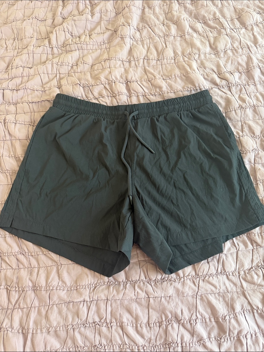 Te Verde Dark Olive Athletic Drawstring Shorts